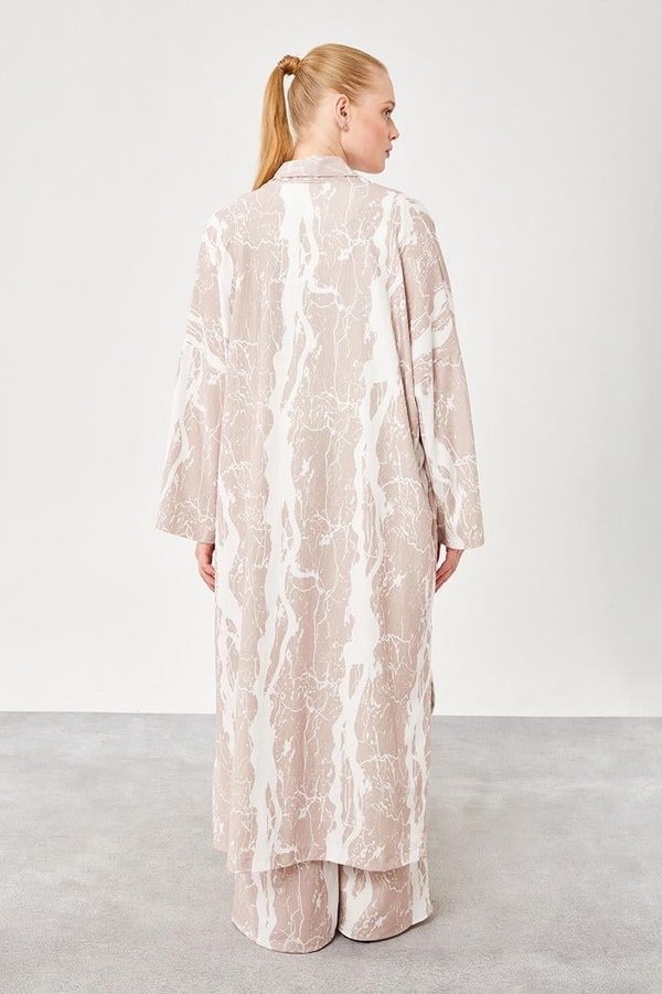 LevidorLevidor Pudra Desenli Kimono Takım