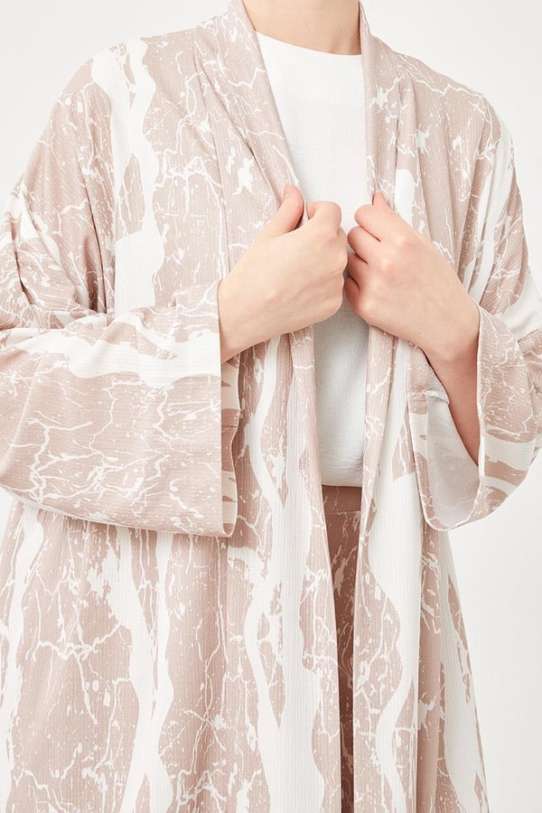 LevidorLevidor Pudra Desenli Kimono Takım