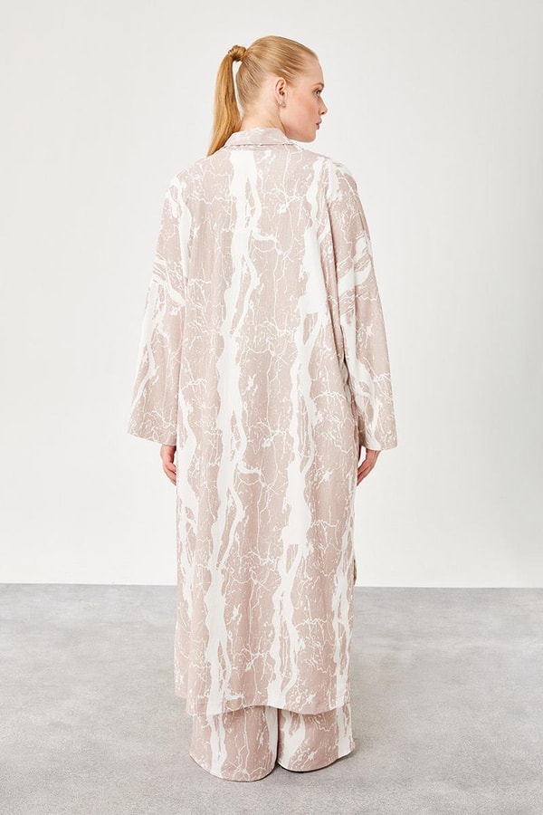 LevidorLevidor Pudra Desenli Kimono Takım