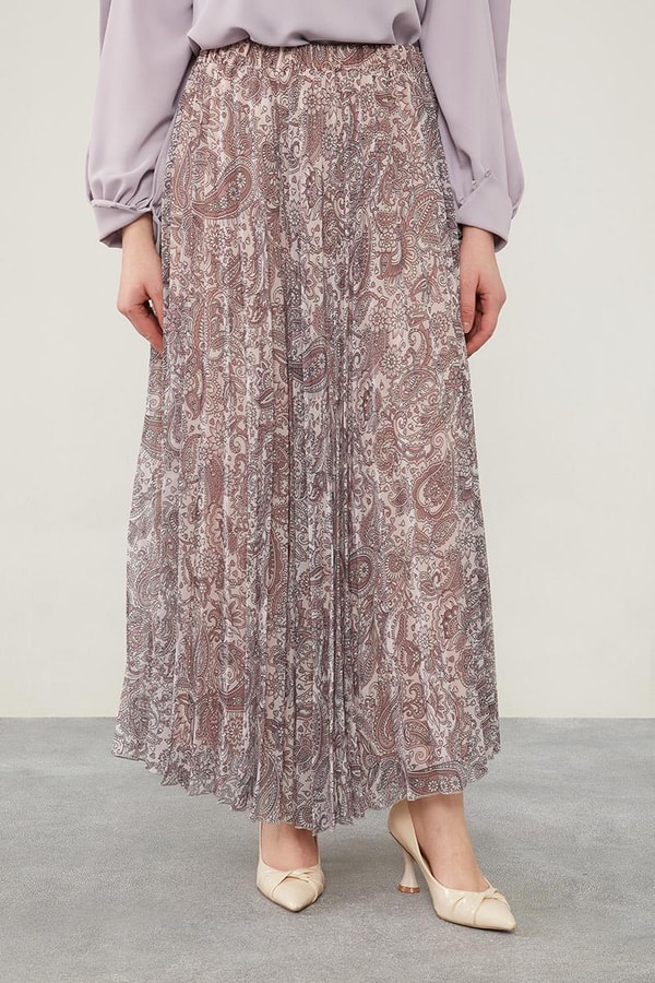 LevidorLevidor Pudra Etnik Desen Şifon Etek