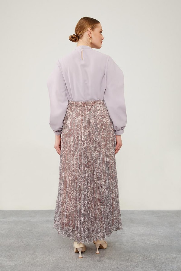 LevidorLevidor Pudra Etnik Desen Şifon Etek