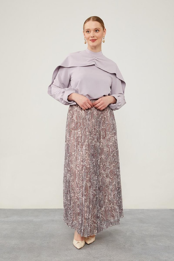 LevidorLevidor Pudra Etnik Desen Şifon Etek