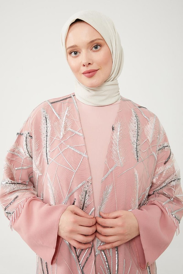 LevidorLevidor Pudra Taş İşlemeli Ferace