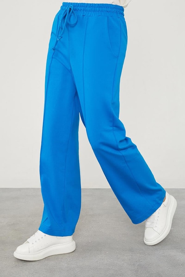 LevidorLevidor Saks Beli Lastikli Kuşgözü Detaylı Pantolon