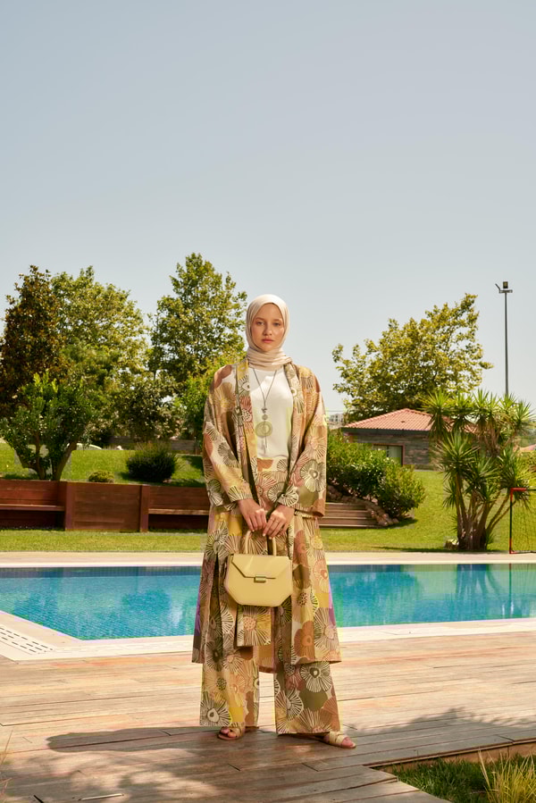 LevidorLevidor Sarı Geometrik Model El Çantası