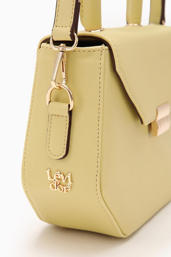 LevidorLevidor Sarı Geometrik Model El Çantası