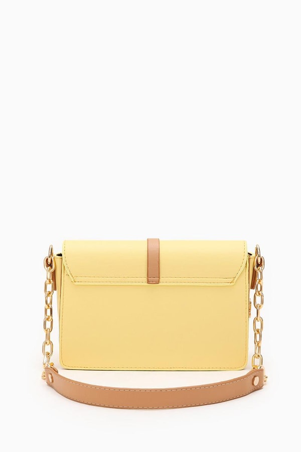 LevidorLevidor Sarı Zincir Detaylı Çift Renk Çanta