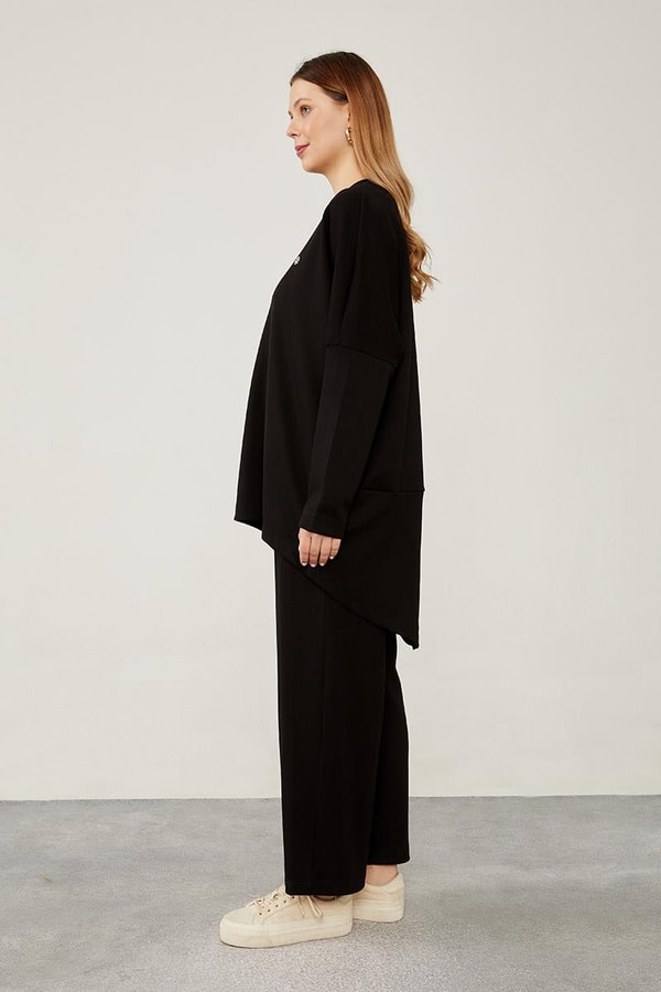 LevidorLevidor Siyah Asimetrik Kesim Tunik