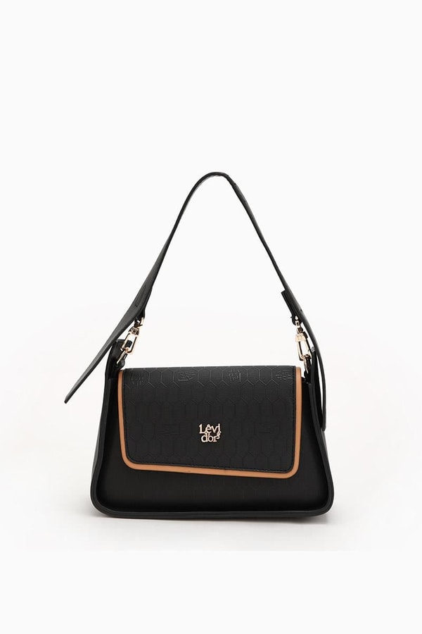 LevidorLevidor Siyah Asimetrik Tasarım El Çantası
