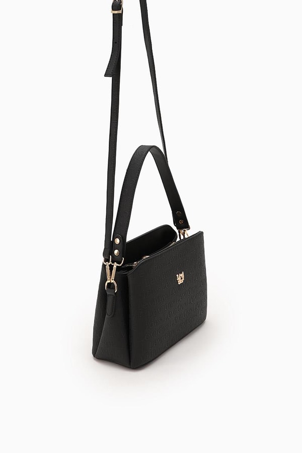 LevidorLevidor Siyah Basıkılı El Çantası