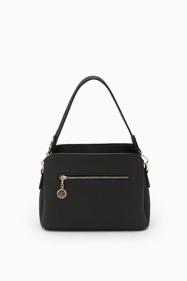 LevidorLevidor Siyah Basıkılı El Çantası