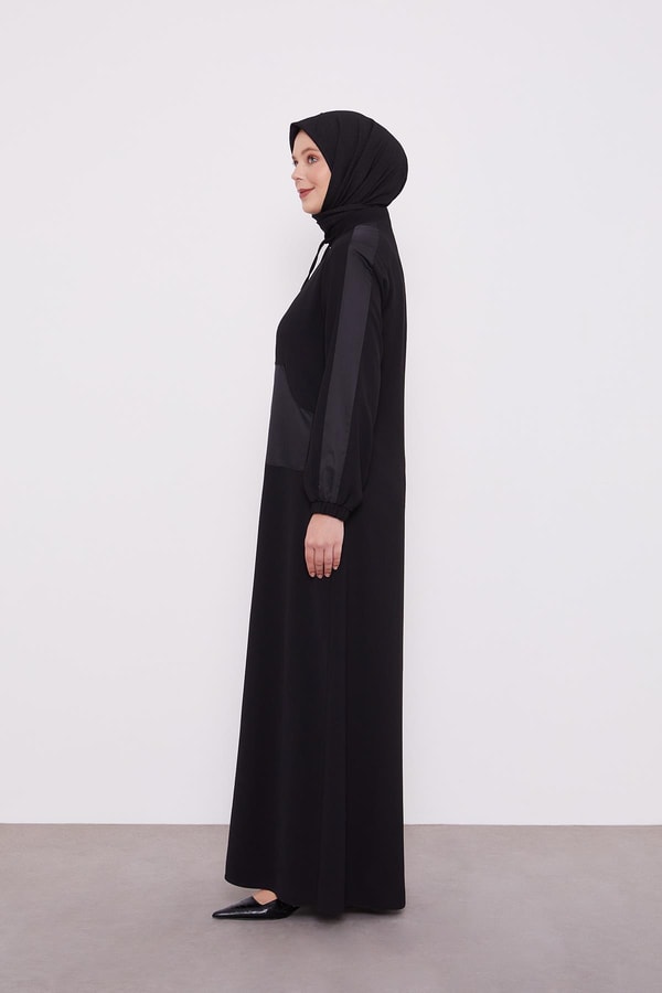 LevidorLevidor Siyah Baskı Detaylı Ferace