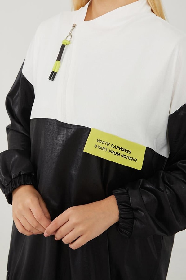 LevidorLevidor Siyah Bisiklet Yaka Ribanalı Spor Takım