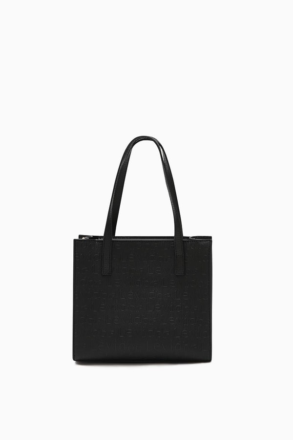 LevidorLevidor Siyah Çapraz Askılı Monogram Baskılı Omuz Çantası