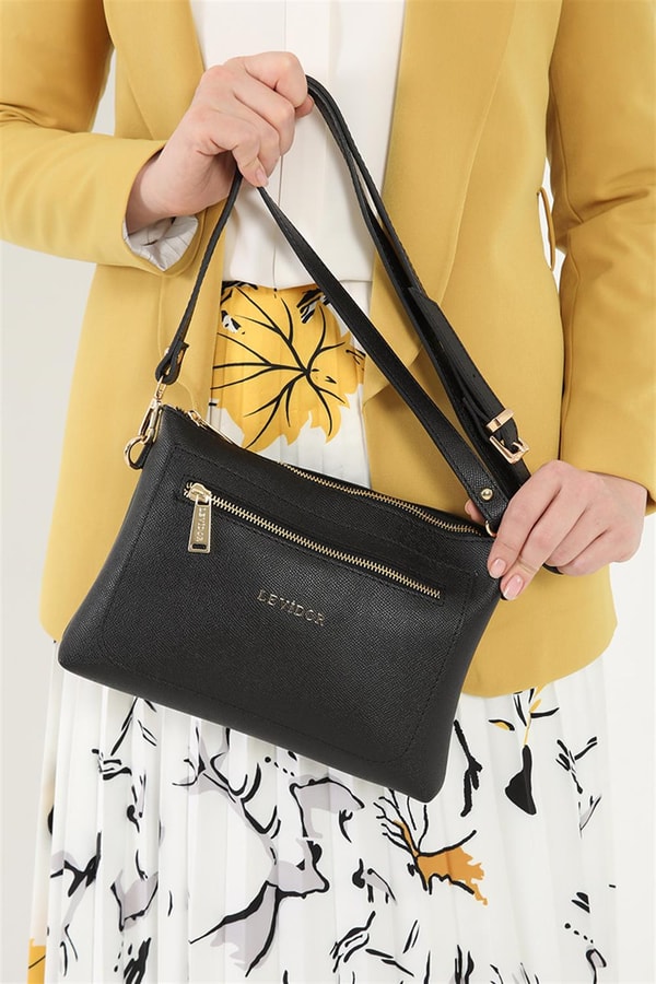 LevidorLevidor Siyah Çapraz Askılı Shopper Çanta