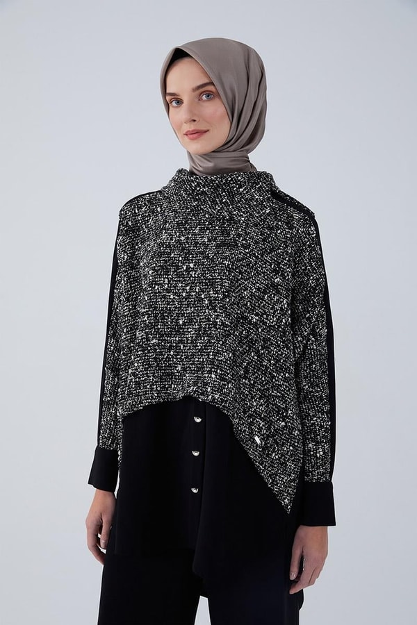 LevidorLevidor Siyah Cep Püskül Şeritli Gömlek Takım