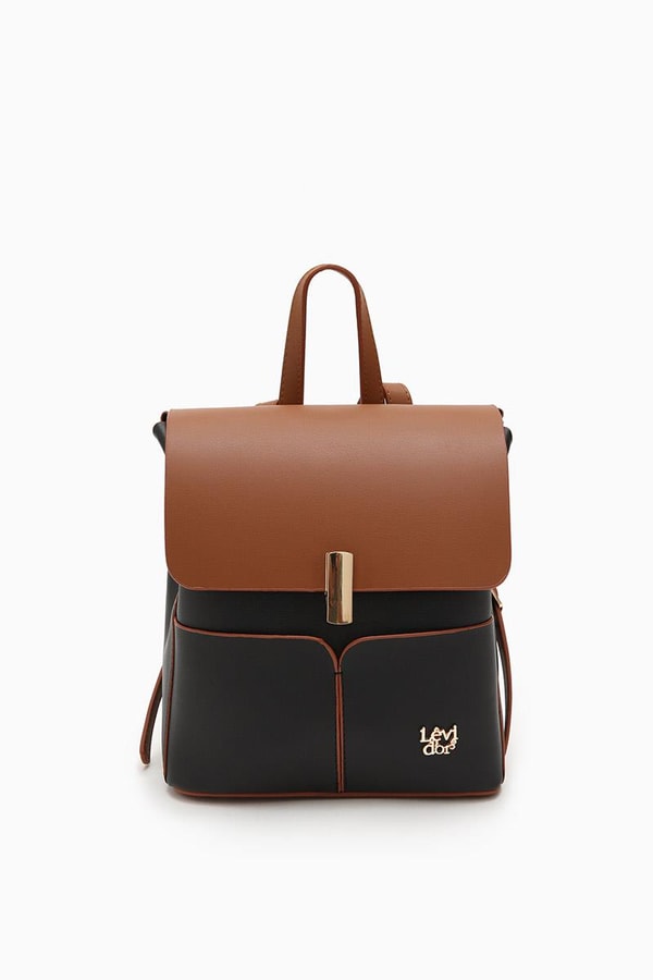 LevidorLevidor Siyah Çift Renkli Sırt Çantası