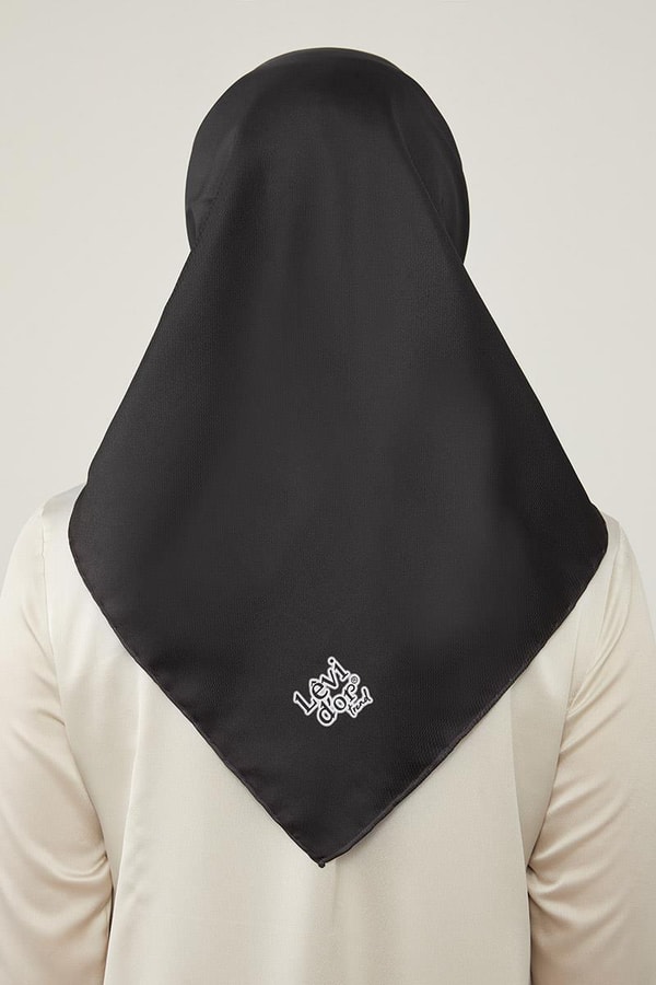 LevidorLevidor Siyah Düz Twill Eşarp