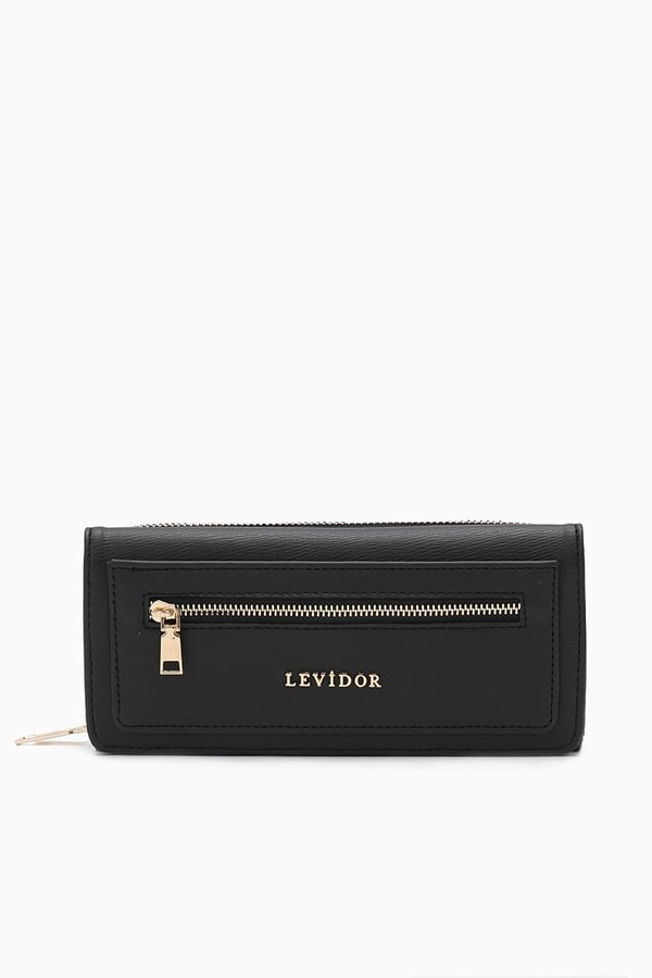 LevidorLevidor Siyah Fermuarlı Spor Cüzdan