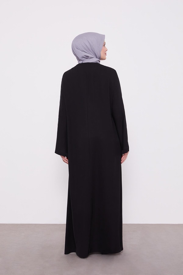 LevidorLevidor Siyah Gizli Fermuarlı Ferace