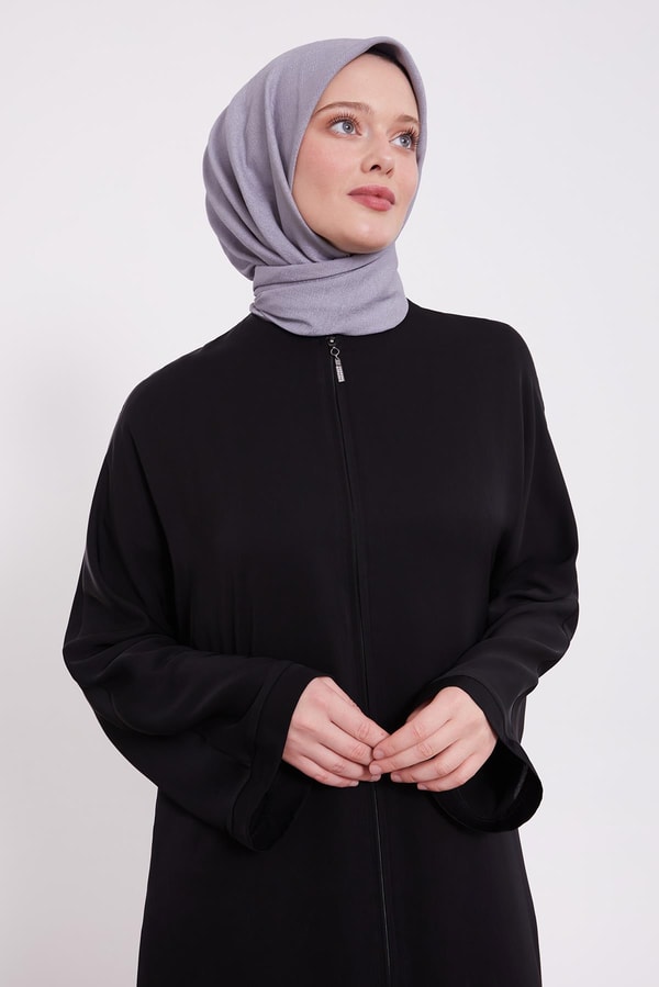 LevidorLevidor Siyah Gizli Fermuarlı Ferace