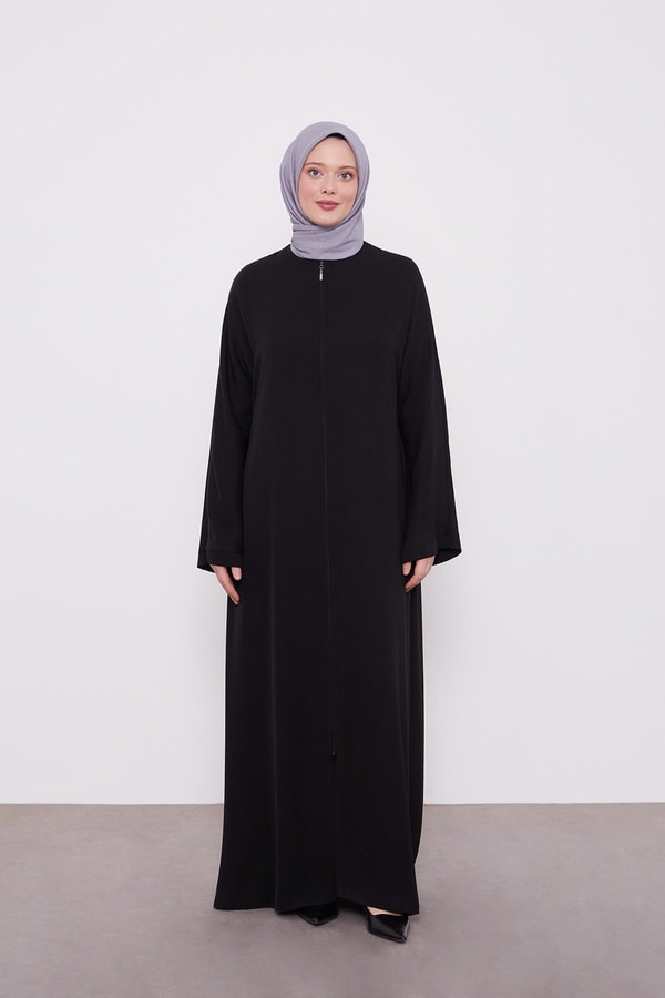 LevidorLevidor Siyah Gizli Fermuarlı Ferace