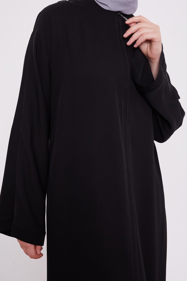 LevidorLevidor Siyah Gizli Fermuarlı Ferace