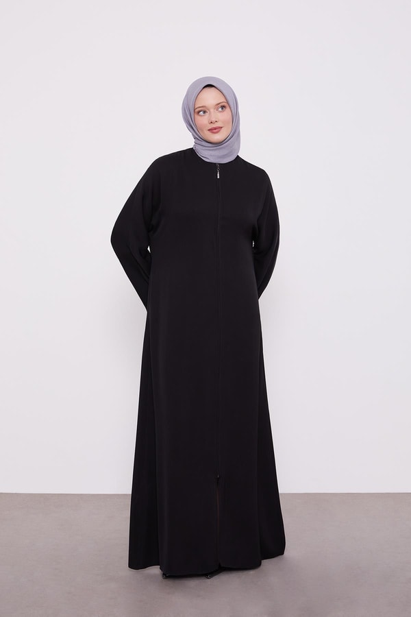 LevidorLevidor Siyah Gizli Fermuarlı Ferace