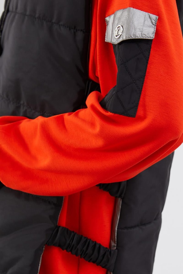LevidorLevidor Siyah-Oranj Şişme Yelekli Sweat Spor Takım