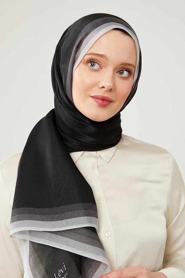 LevidorLevidor Siyah Renk Geçişli Kehribar Şal