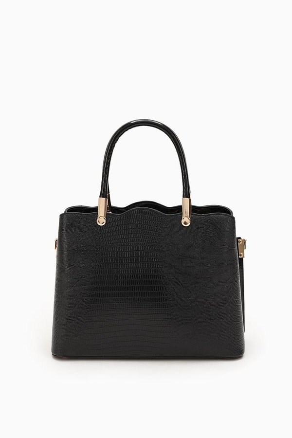 LevidorLevidor SİYAH RUGAN Pat Kapamalı El Çantası