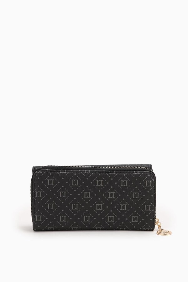 LevidorLevidor Siyah Yazı Baskılı Cüzdan