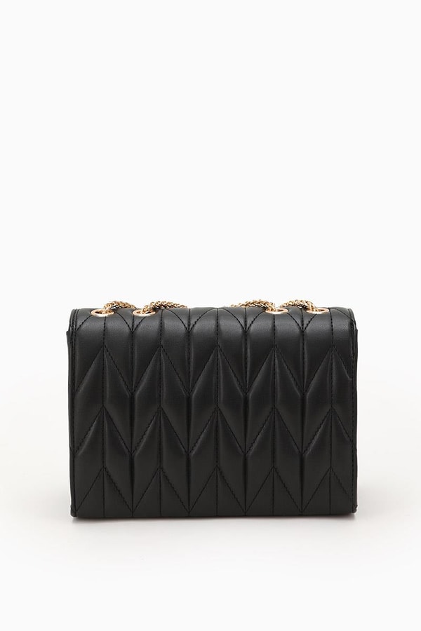 LevidorLevidor Siyah Zincir Saplı Kabartma Desen Omuz Çantası