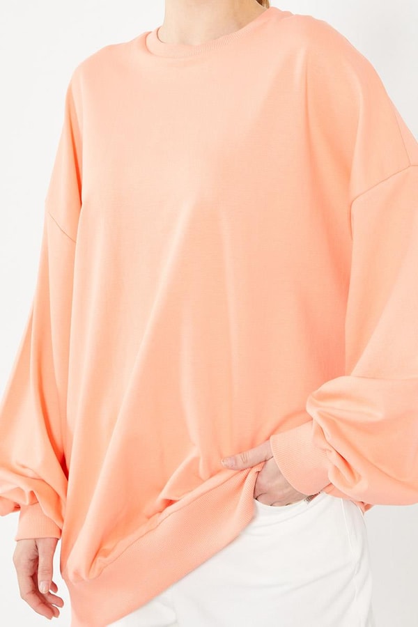 LevidorLevidor Somon Bisiklet Yaka Oversize Sweat