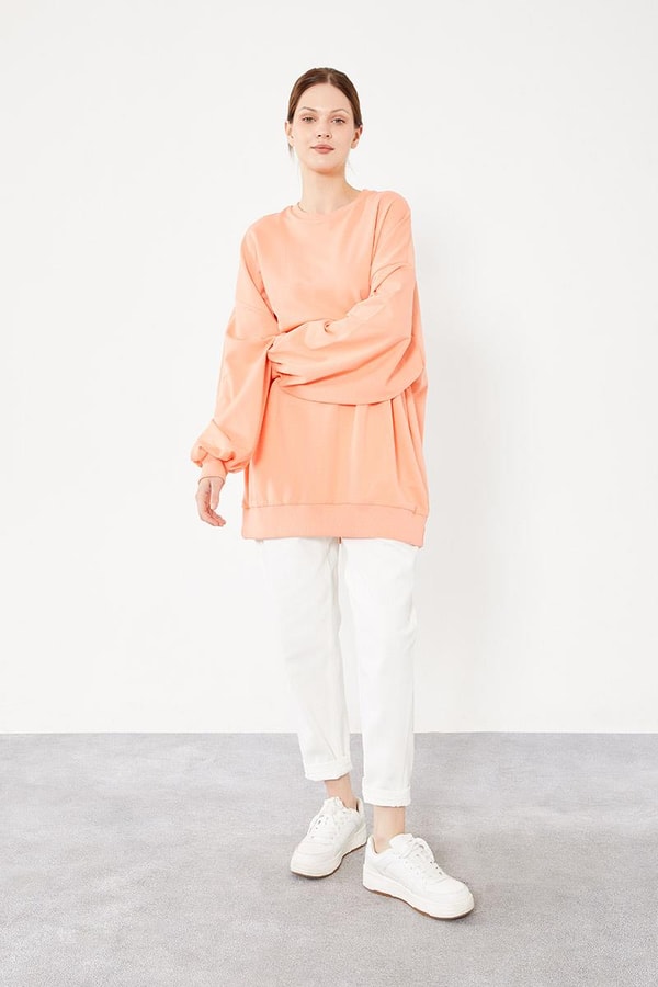 LevidorLevidor Somon Bisiklet Yaka Oversize Sweat