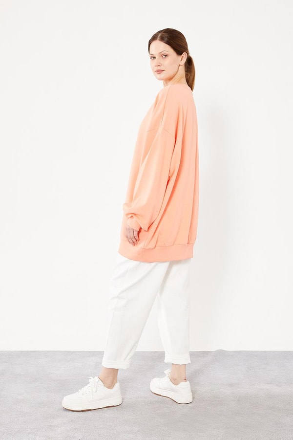 LevidorLevidor Somon Bisiklet Yaka Oversize Sweat