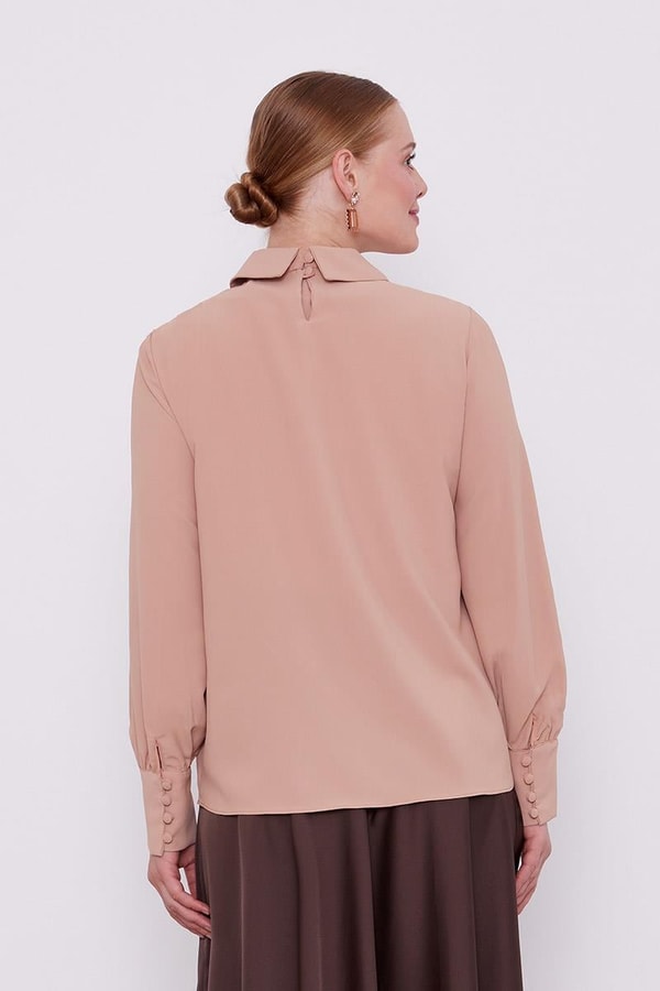 LevidorLevidor Somon Yaka Taş Detaylı Bluz
