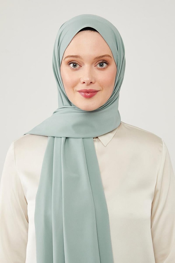 LevidorLevidor Su Yeşili Düz Desen Elegance Şal