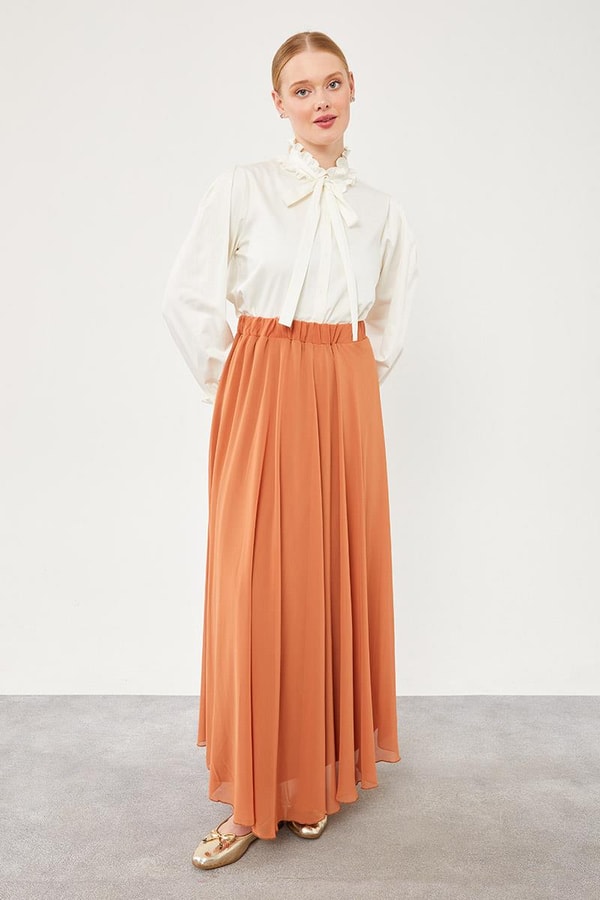 LevidorLevidor Taba Beli Lastikli Kloş Etek