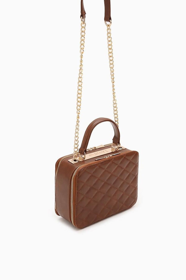 LevidorLevidor Taba Kapitone Zincir Askılı Omuz Çantası