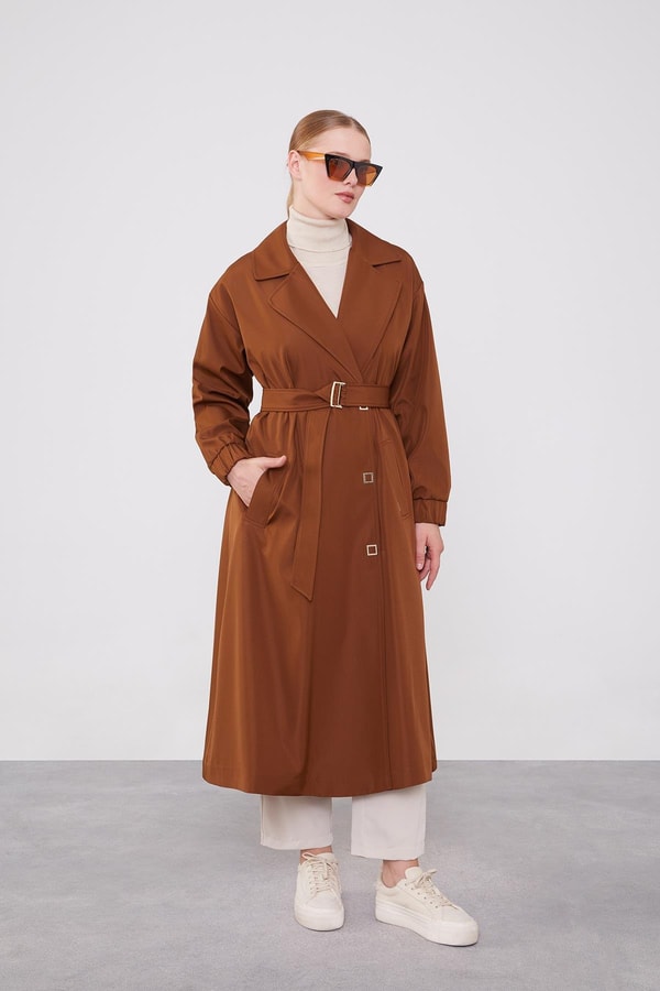 LevidorLevidor Taba Kolu Lastik Detay Trençkot