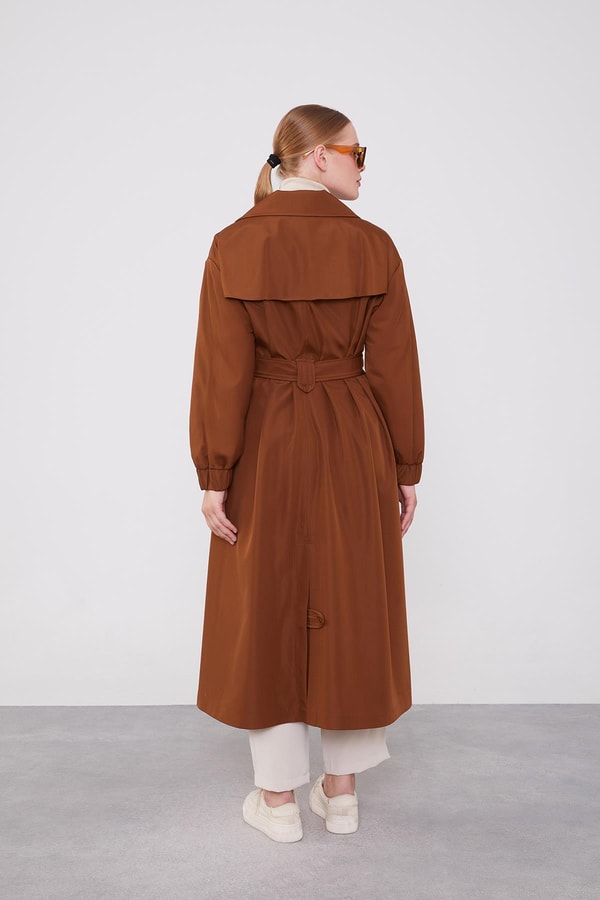 LevidorLevidor Taba Kolu Lastik Detay Trençkot