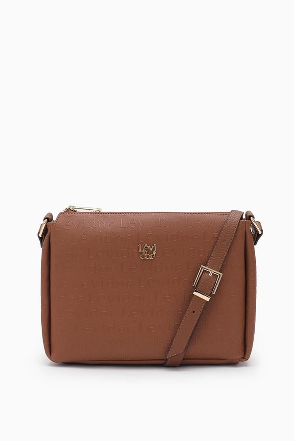 LevidorLevidor Taba Monogram Baskılı Çapraz Askılı Çanta