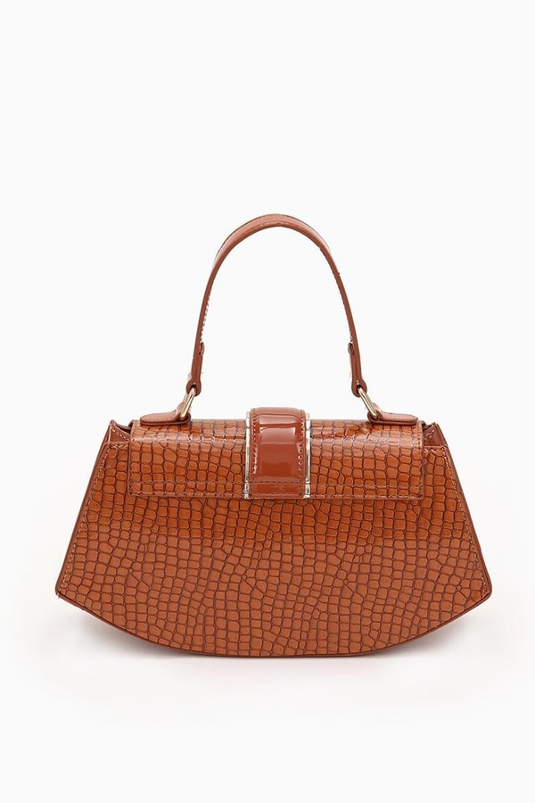 LevidorLevidor Taba Yılan Deri Desenli El Çantası