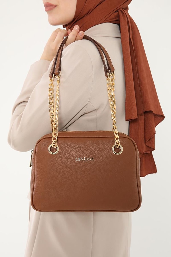 LevidorLevidor Taba Zincir Askı Detaylı Tote Çanta