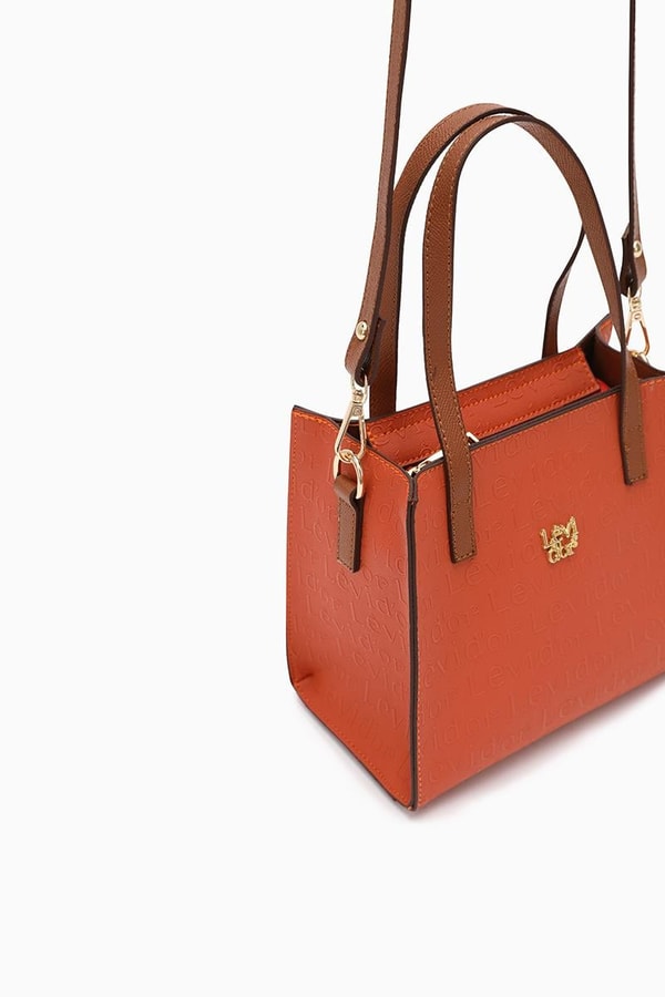 LevidorLevidor Tarçın Çapraz Askılı Monogram Baskılı Omuz Çantası