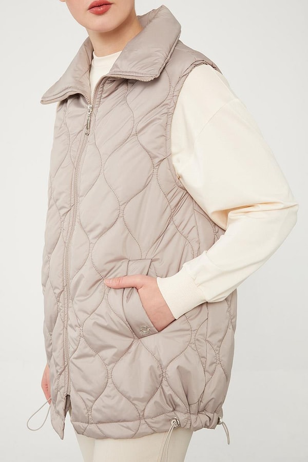 LevidorLevidor Taş Desenli Kapitone Şişme Yelek