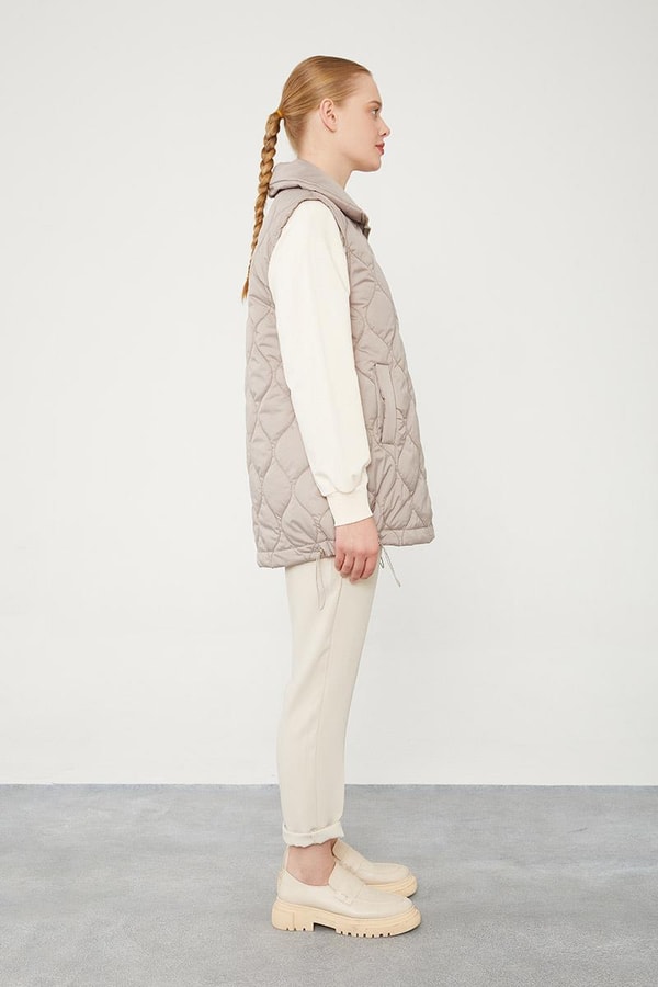 LevidorLevidor Taş Desenli Kapitone Şişme Yelek