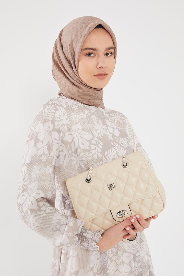 LevidorLevidor Taş Gipeli şifon desenli elbise