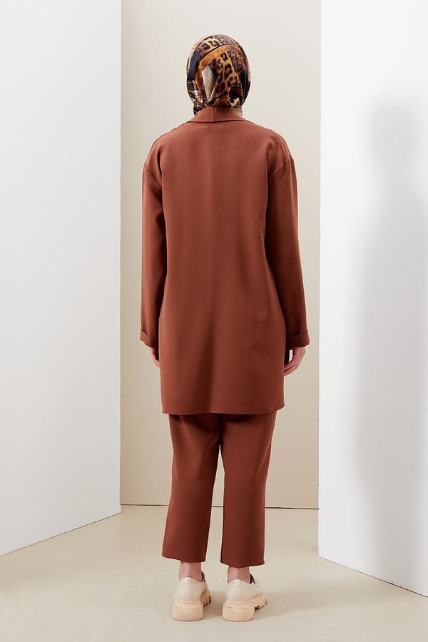 LevidorLevidor Toprak Broş Detaylı Tunik Takım